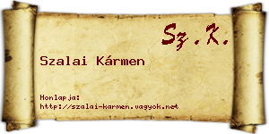 Szalai Kármen névjegykártya