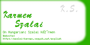 karmen szalai business card